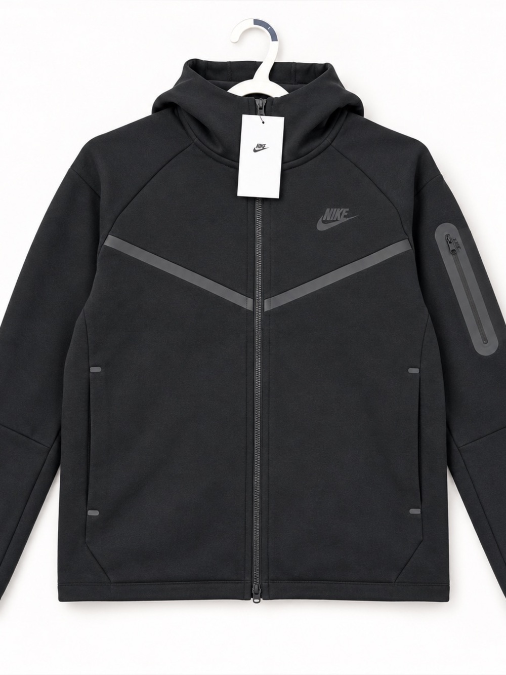 Nike Black Kids Hooded Nike Tech Fleece Jacket
